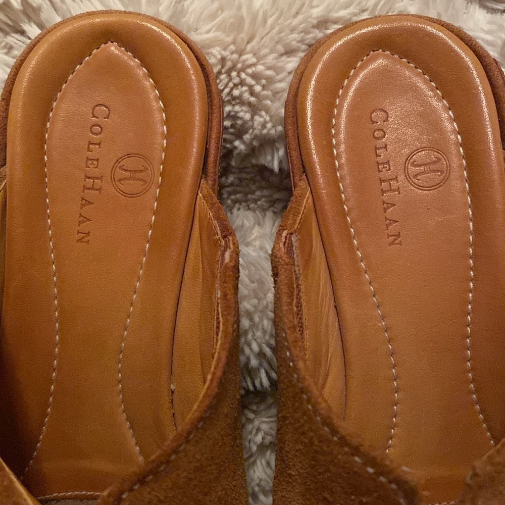Cole Haan brown suede slip on mule - Picture 7 of 8